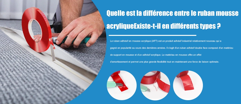 Quelle est la différence entre le ruban en mousse acrylique disponible en différents types ?